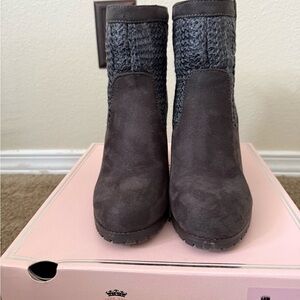 Juicy Couture Charcoal Ankle Boots